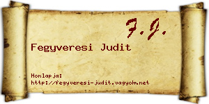 Fegyveresi Judit névjegykártya